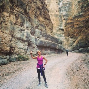 Running through Titus Canyon. Death Valley Trail Marathon - Dec 2015